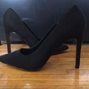 Classic Black Suede Pumps